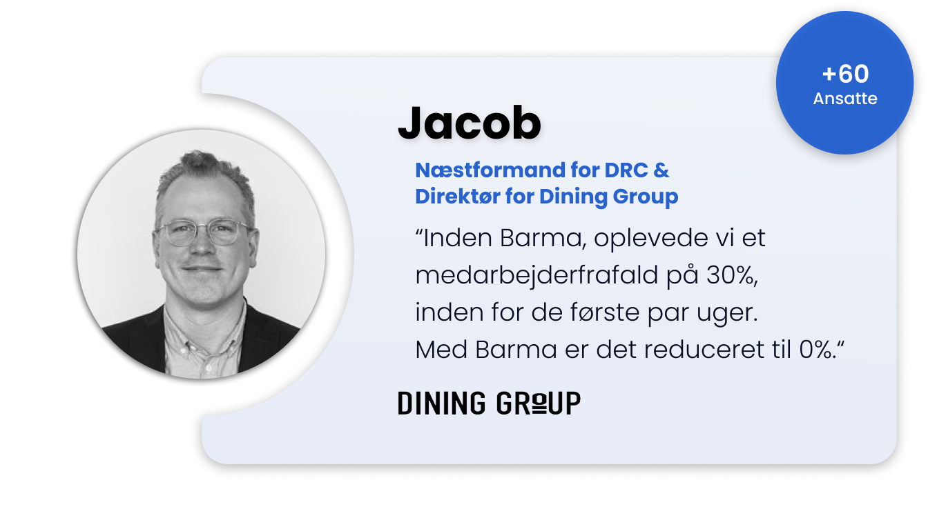 Jacob - Næstformand for DRC og dirketør for Dining Group