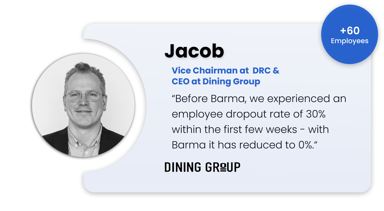 Jacob - Vice chariman at DRC CEO at Dining Group